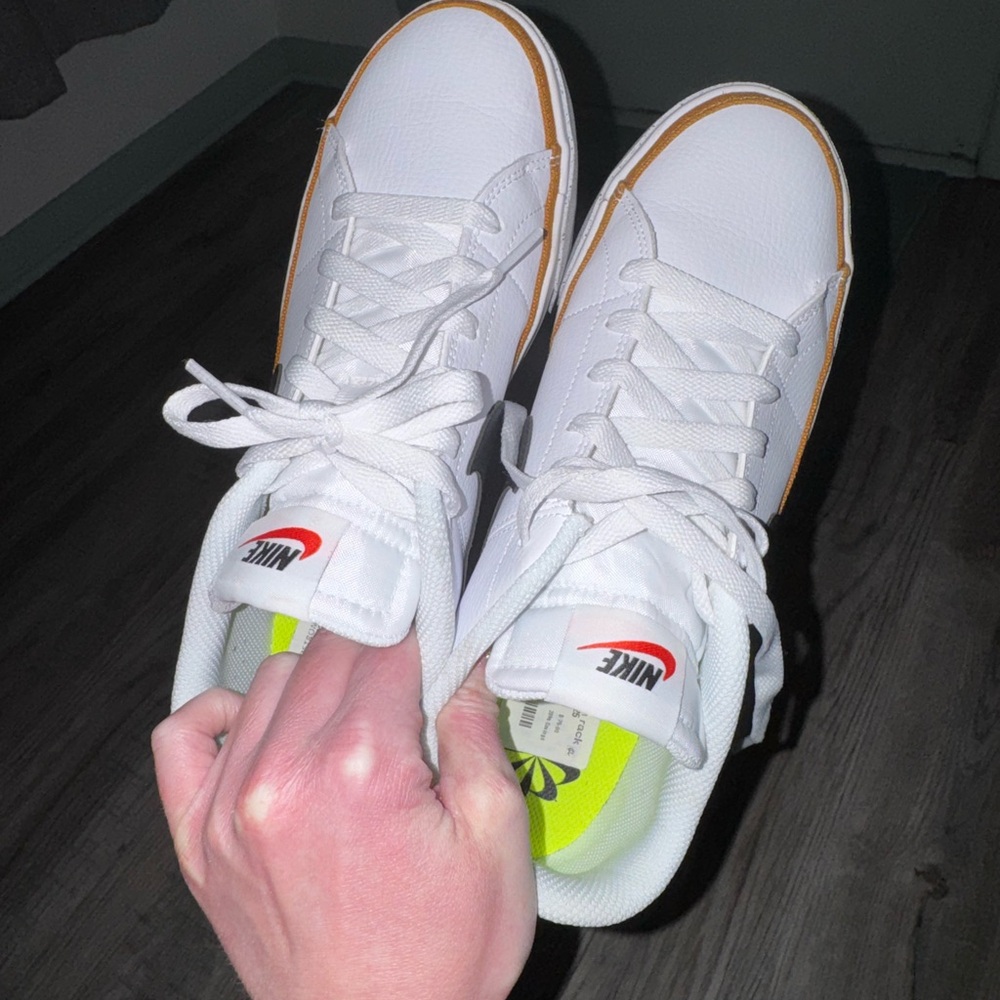 Nike White and Orange Casual Sneakers
